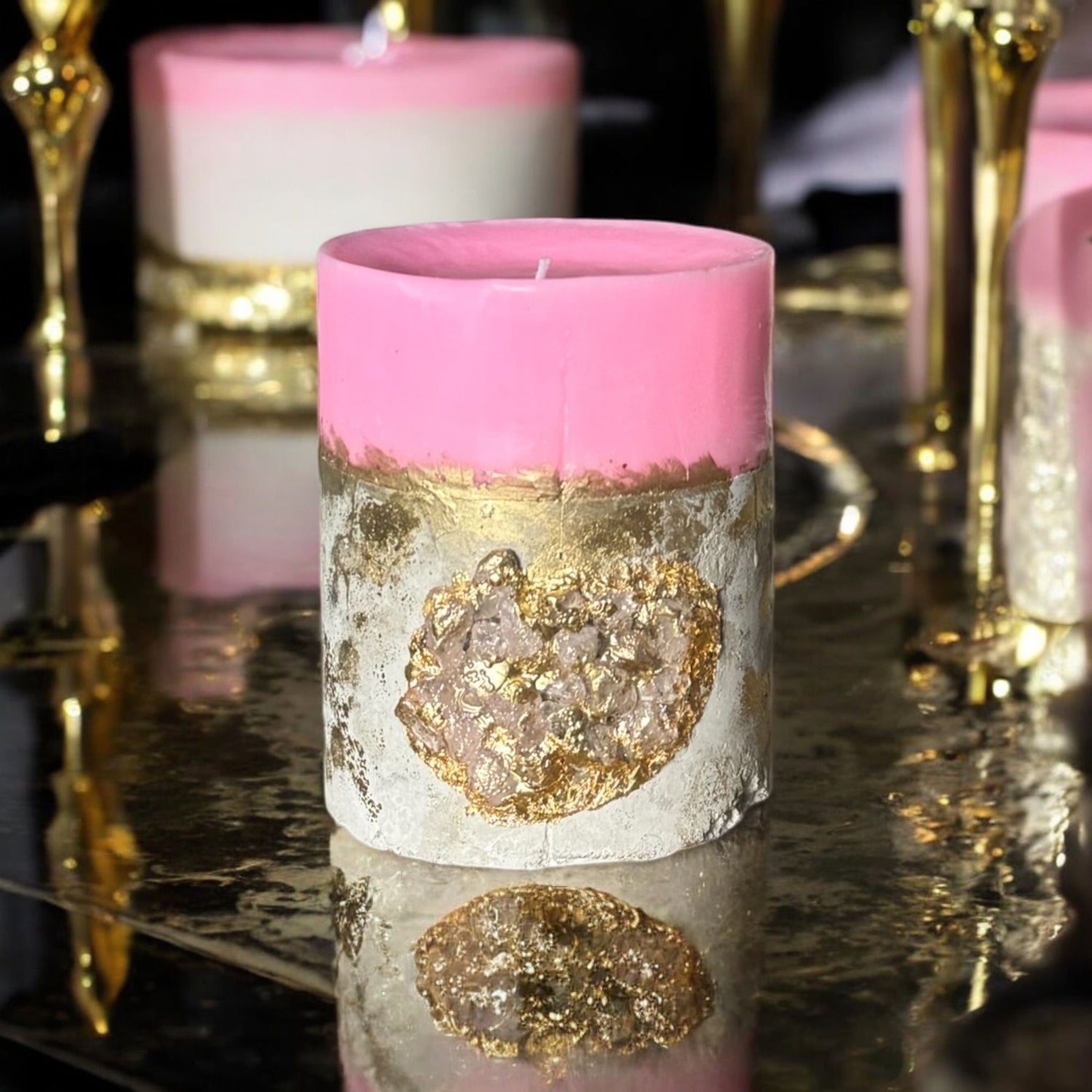 Kristall Turm Betonkerze