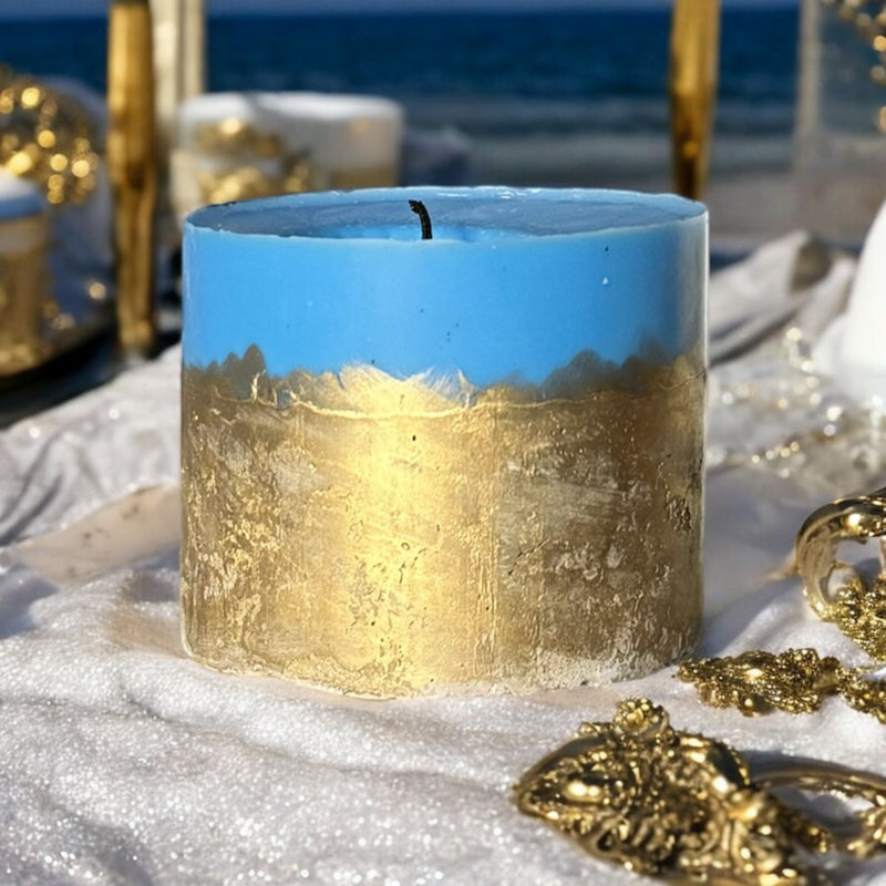 Gold Betonkerze